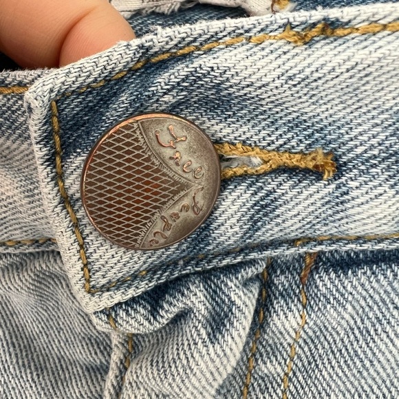 Free People Lacey Lace Trim Denim Shorts - Picture 10 of 12